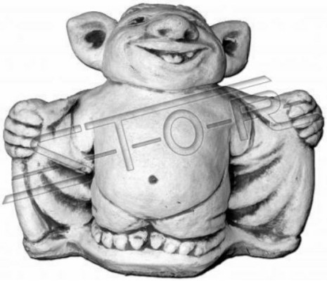 Troll 20cm Skulptur Design Figur Statue Garten Figuren Statuen