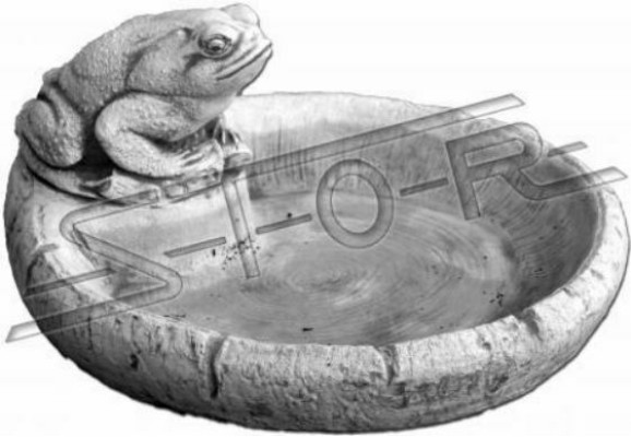 Vogel Tränke Skulptur Design Figur Statue Dekor Garten Figuren Statuen