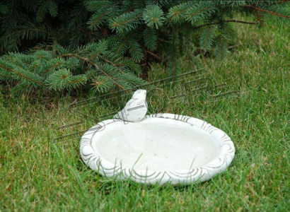 Vogel Tränke Skulptur Design Figur Statue Garten Figuren Dekor Statuen