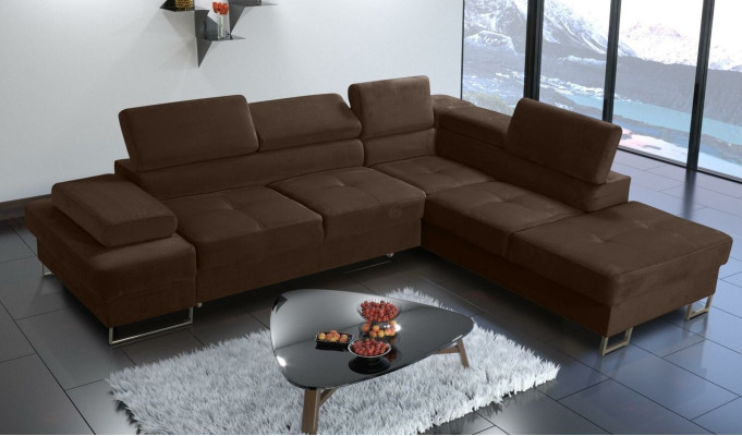 Ecksofa Polsterung Couch Textil Wohnzimmer L-Form Modern Gelb Design Sofas Neu