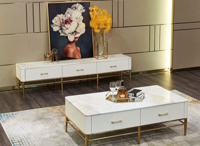 Couchtisch Sideboard 2tlg Wohnzimmer Möbel Tisch Lowboard Schrankwände Kommode