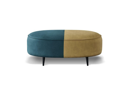 Design Hocker Oval Chesterfield Pouf Fußhocker Möbel Polsterhocker Sitzhocker