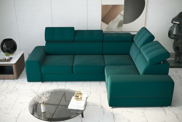 Ecksofa Couch Sofas Textil Bett Funktion Design L Form Modern Luxus Couchen Neu