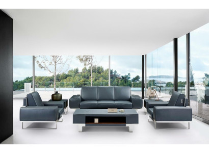 Ledersofa Couch Wohnlandschaft 3 Sitzer Design Modern Sofa Dekor Sofas