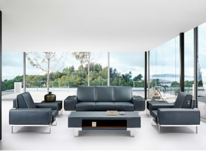 Ledersofa Couch Wohnlandschaft 3 Sitzer Design Modern Sofa Dekor Sofas