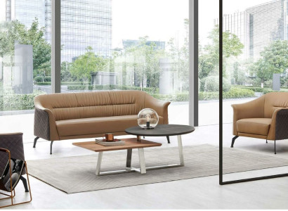 Sofagarnitur Couch Garnitur 3+1 Designersofa Couchtisch Gruppe Leder