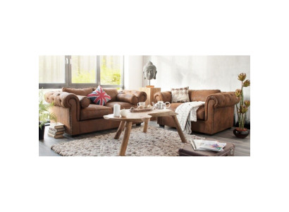 Chesterfield Sofagarnitur 3+2 Couch Polster Set Sofas Couchen Neu Sofa Leder