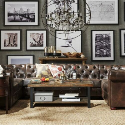 XXL Big Chesterfield Wohnlandschaft Couch Sofa Polster Eck Sitz U Form Sofas Neu
