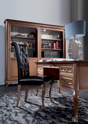 Büro Möbel Regal Schreibtisch Kommode Sessel Vitrine Komplettes 4tlg.