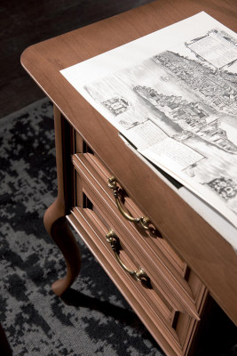 Büro Möbel Regal Schreibtisch Kommode Sessel Vitrine Komplettes 4tlg.