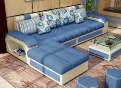 Stoff Ecksofa L-form Eck Polstersofa Sitz Design Couch Sofas Wohnlandschaft Sofa