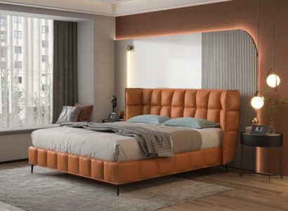 Bett Polster Design Luxus Hotel Betten Ehe 180x200cm Leder Doppel