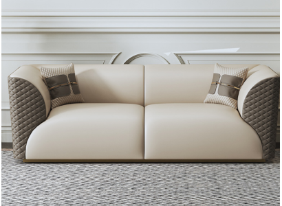 Sofa Dreisitzer Couch Klassische Neu Polster 3 Sitzer Deko Leder Couchen