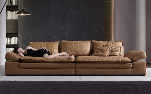 Sofas 4 Sitzer Textil Big Xxl Wohnzimmer Leder Neu Sofa Couch Möbel
