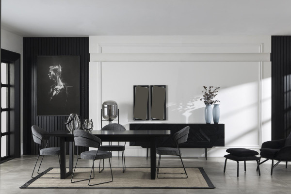 Esszimmer Tisch mit 4 Lehnstühlen Essgarnitur Essgruppe Möbel 5tlg. Set