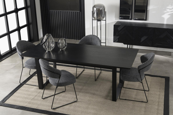 Esszimmer Tisch mit 4 Lehnstühlen Essgarnitur Essgruppe Möbel 5tlg. Set