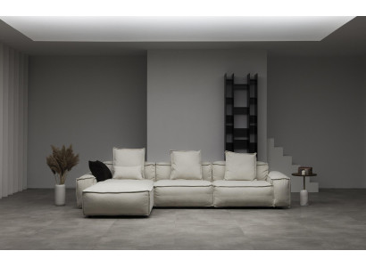 Ecksofa Polster Landhaus Modern Wohnlandschaft Stoff Sofa Couchen Möbel