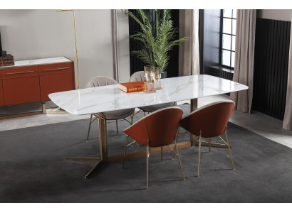 Luxus Esstisch Italienische Designer Möbel Einrichtung Tisch mit 4 Stühlen