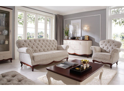 Sitzpolster Chesterfield Sofagarnitur Sofa Couch 2tlg. Sofas Couchen 3+1