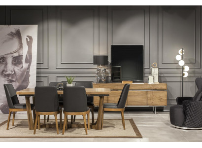 Ästhetisch ansprechendes 9-teiliges Esszimmer-Set in italienischem Design