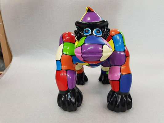 Designer Figur Statue Moderne Figuren Statuen Dekoration Deko Gorilla Garten Neu