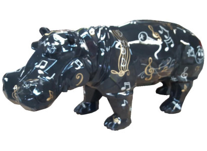 Deko Statue Haus Deko Statue Skulptur Abstrakt Design Figur Nilpferd 100cm Neu