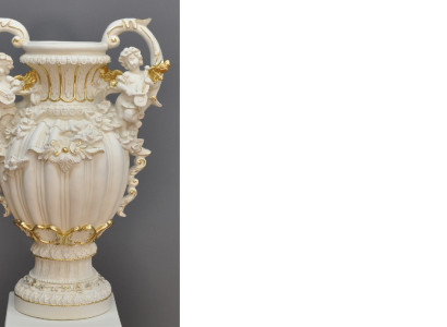 XXL Vase Tisch Dekoration Deko Vasen Antik Stil Skulptur Figur Kelch Rom 71cm