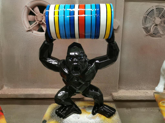 Designer Figur Statue Moderne Figuren Statuen Dekoration Deko Gorilla Garten Neu