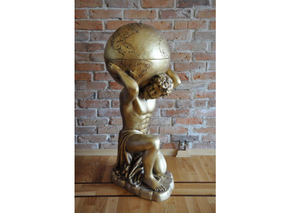 Antik Stil Klassischer Globus Atlas Minibar Bar Wein Regal Statue Skulptur Deko