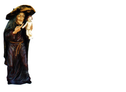 Design Baba Yaga HEXE Figur Statue Skulptur Figuren Skulpturen Dekoration Deko