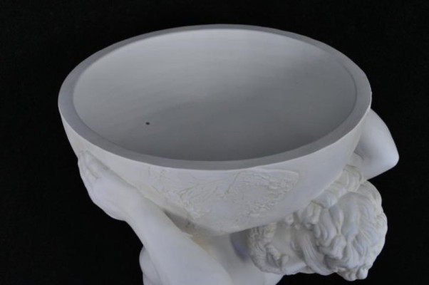 Vase Statur Atlas Eisfach Skulptur Figur Blumen Vasen Skulpturen Figuren Globus