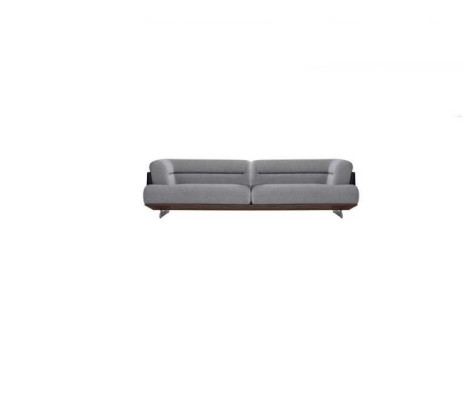 Luxus Wohnzimmer Set Grau Sofa mit Sessel 2x Hocker Modernen Design