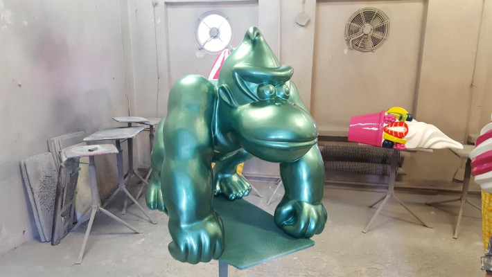 Dekoration Deko Gorilla Garten Neu Designer Figur Statue Moderne Figuren Statuen