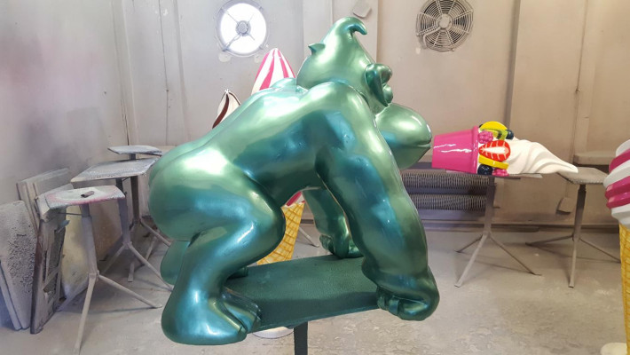 Dekoration Deko Gorilla Garten Neu Designer Figur Statue Moderne Figuren Statuen