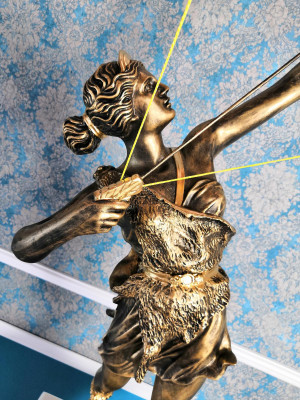Diana Göttin Bogen Pfeil XXL Designer Statue Skulptur Figur Statuen Dekoration