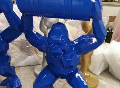 Statuen Dekoration Deko Gorilla Garten Neu Designer Figur Statue Moderne Figuren