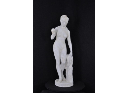 Antik Marmor Stil Statue Eva mit Apfel XXL Figur Statuen Skulptur Deko PG0346