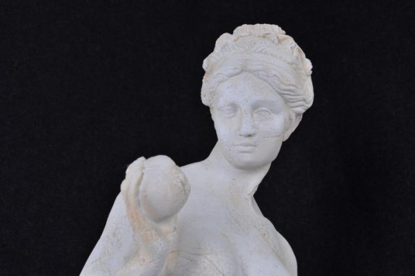 Antik Marmor Stil Statue Eva mit Apfel XXL Figur Statuen Skulptur Deko PG0346
