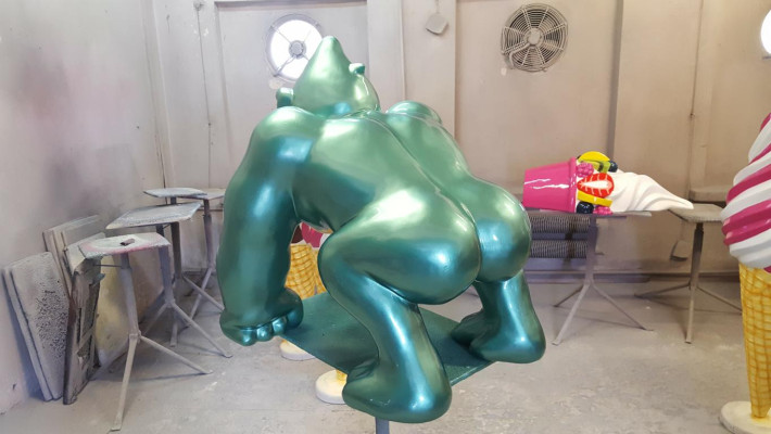 Dekoration Deko Gorilla Garten Neu Designer Figur Statue Moderne Figuren Statuen