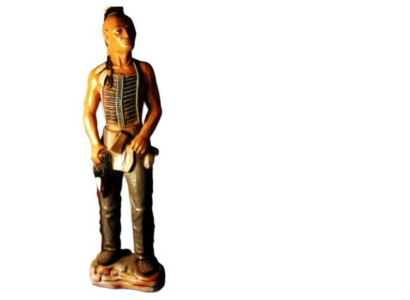 Figur Indianer USA Wild West Statue Skulptur Figuren Skulpturen Dekoration Neu