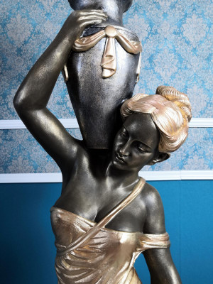 Stehleuchte Lampe Leuchte Statue Figur Skulpturen Skulptur Statuen Stanlampe Neu