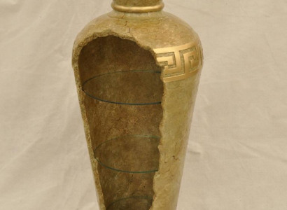 XXL Medusa Antik Stil Vitrine Bar Boden Vase Schrank Vintrinen Säule 127cm Neu