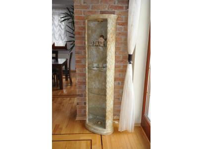 XXL Medusa Antik Stil Vitrine Bar Boden Vase Schrank Vintrinen Säule 181cm Neu