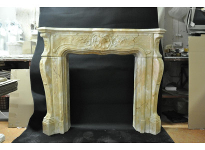 Kamin Ofen Verkleidung Umrandung Marmor Stil Dekoration Barock Klassische Kamine