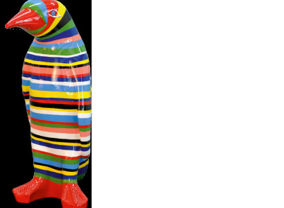 XXL Designer Figur Handarbeit Bemalt Figuren Skulptur Skulpturen Statue Pinguin