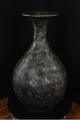 Design Blumen Topf Dekoration XXL Vase Vasen Handarbeit Deko Kelch Pokal 0856