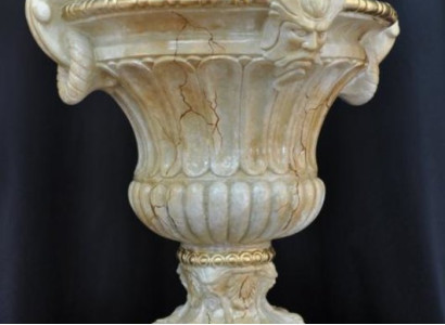 XXL Design Blumen Topf Dekoration Vase Vasen Handarbeit Deko Kelch Pokal 69cm