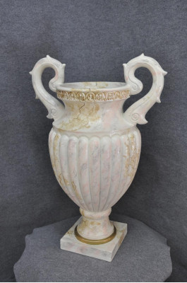 Design Blumen Vase Pokal Kelch Vasen Schalen XXL Boden Schale Römischer Stil Neu