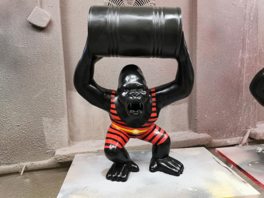 Designer Figur Statue Moderne Figuren Statuen Dekoration Deko Gorilla Garten Neu