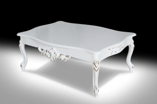 Luxuriöse Sofagarnitur für das Wohnzimmer im klassischen Stil in der Farbe Weiß